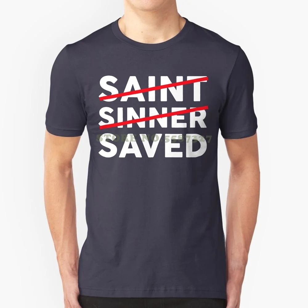 Saint Sinner Saved Christian T Shirt For Women Cotton Harajuku Unicorn Brand Female T Shirt