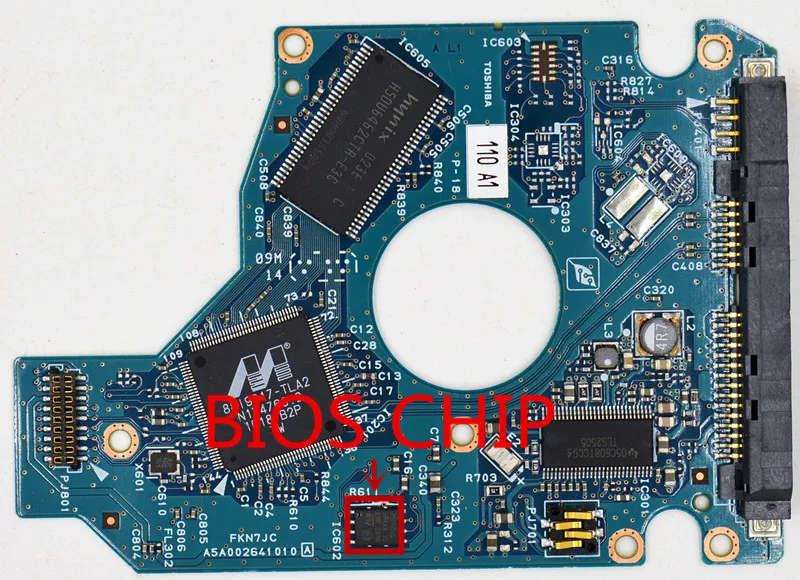 HDD PCB Toshiba /Logic Board/Board Number: G002641A / MK1059GSM , HDD2K11 , MK5065GSX