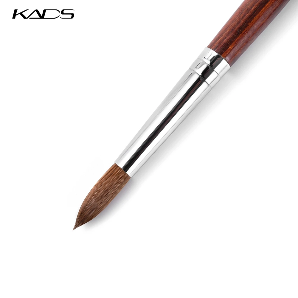 KADS Kolinsky Madeira Sable Pen, Profissional Nail Art Brush, Cabeça Redonda, Ferramenta de Desenho, 12 #, 14 #, 16 #, 18 #, 20 #, 22 #