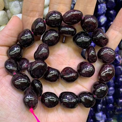 Natural Red Garnet Beads 15'' Freeform Irregular DIY Loose Beads For Jewelry Making Beads Bracelet For Women Necklace Gift