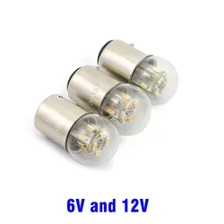 6v luzes led g18 r5w led 12v 24v 48v lâmpadas indicador de equipamento smd 3014chips lâmpada de sinal traseira pacote de 4