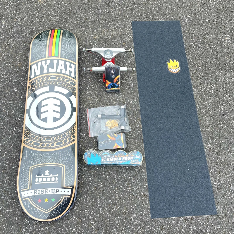 7-Layer Canadian Maple Color Professional Skateboard Complete Double Rocker 7.75/7.8/8.0/8.125/8.25/8.375/8.5 Inch Size