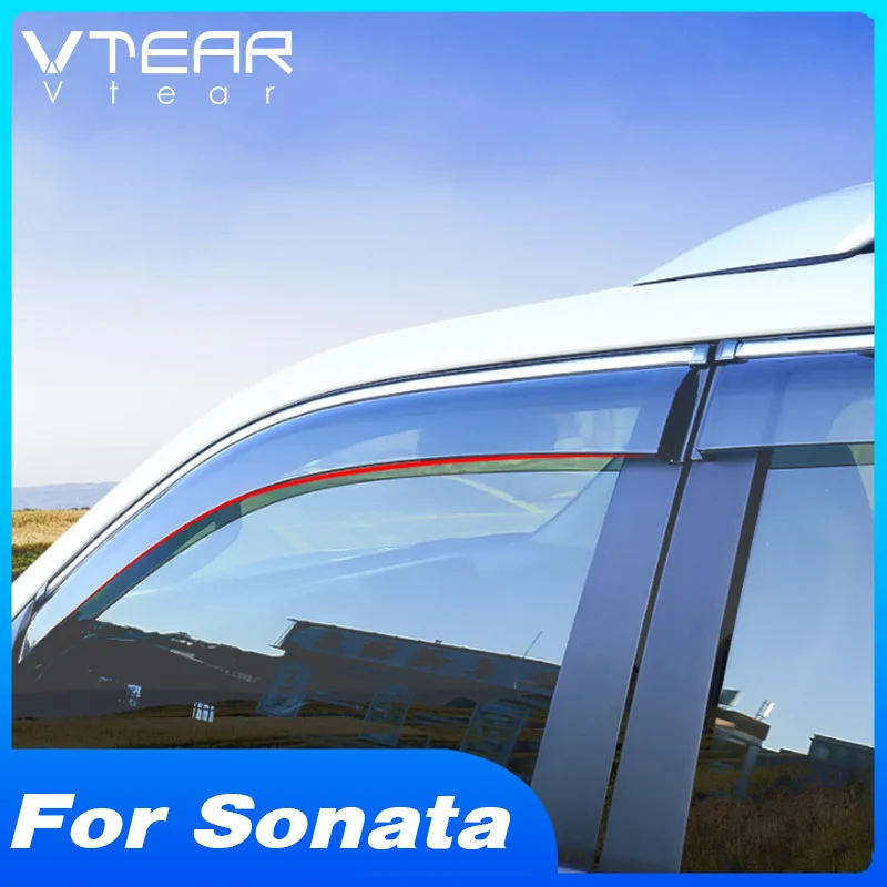 

Vtear Car Window Visor Rain Deflectors Window Visors Window Side Sun Visor External Accessories For Hyundai Sonata 2021 2022
