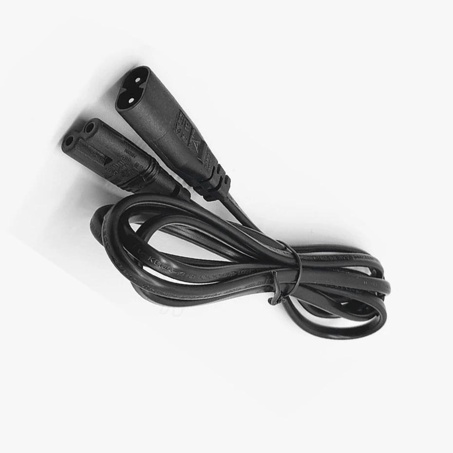 18AWG電源延長ケーブル IEC C8 - IEC C7 IEC-C8オス - IEC-C7メス 1M