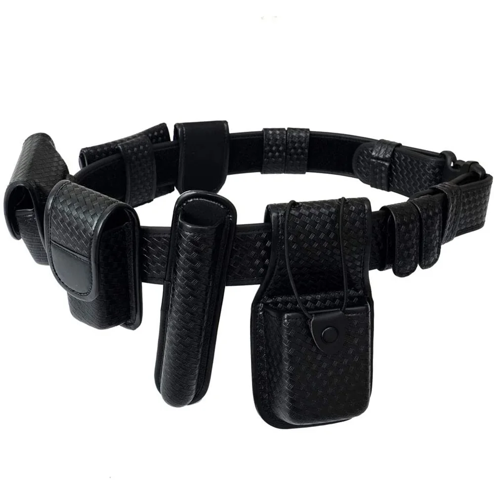 8-in-1 Duty Utility Belt Rig,  Duty Belt kit with Pouches - Handcuff Case, Radio Pouch, Glove Pouch, Light Holder, Baton Holder