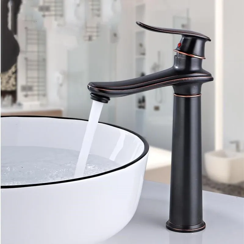 Basin Faucet Bathroom Faucet Hot and Cold Brass Toilet Sink Faucet Water Crane Mixer ORB finished sink faucet