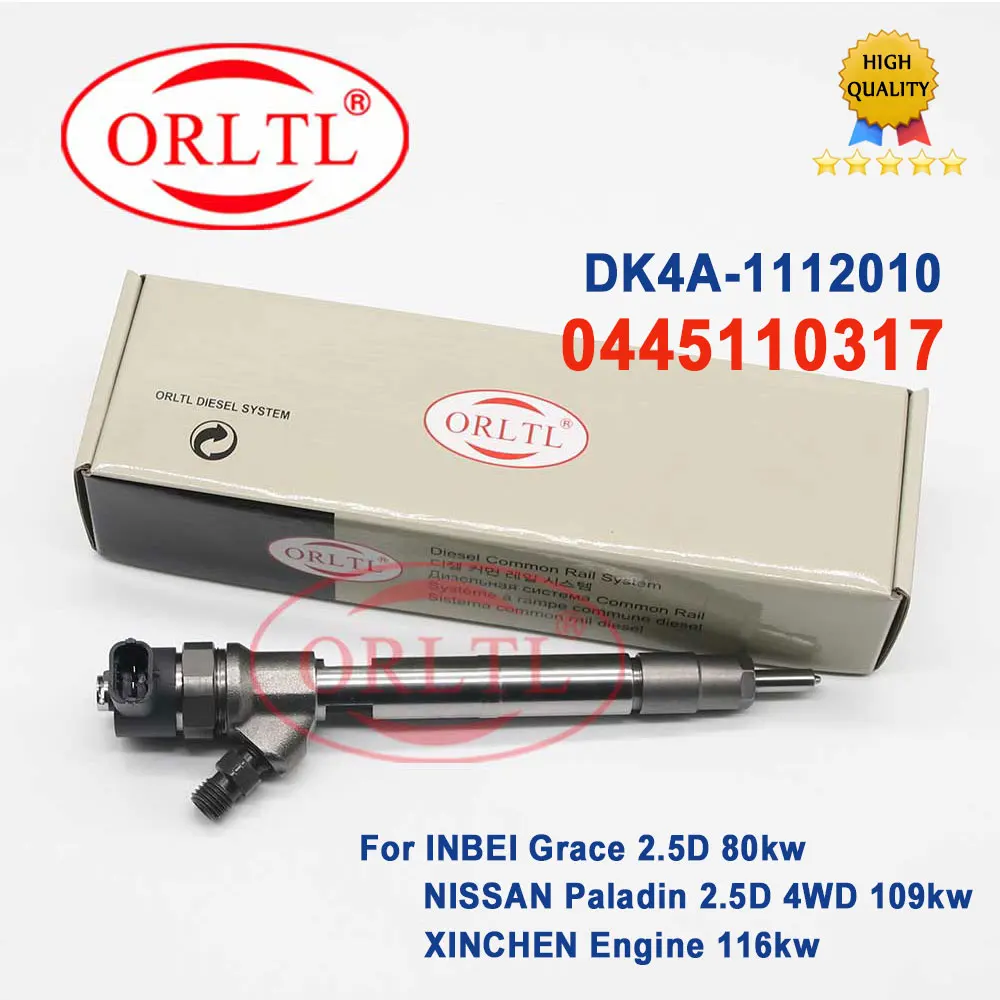 

0445110317 Common Rail Injector 0 445 110 317 Fuel Injection 0445 110 317 For INBEI Grace 2.5D DK4A-1112010 80kw XINCHEN Engine