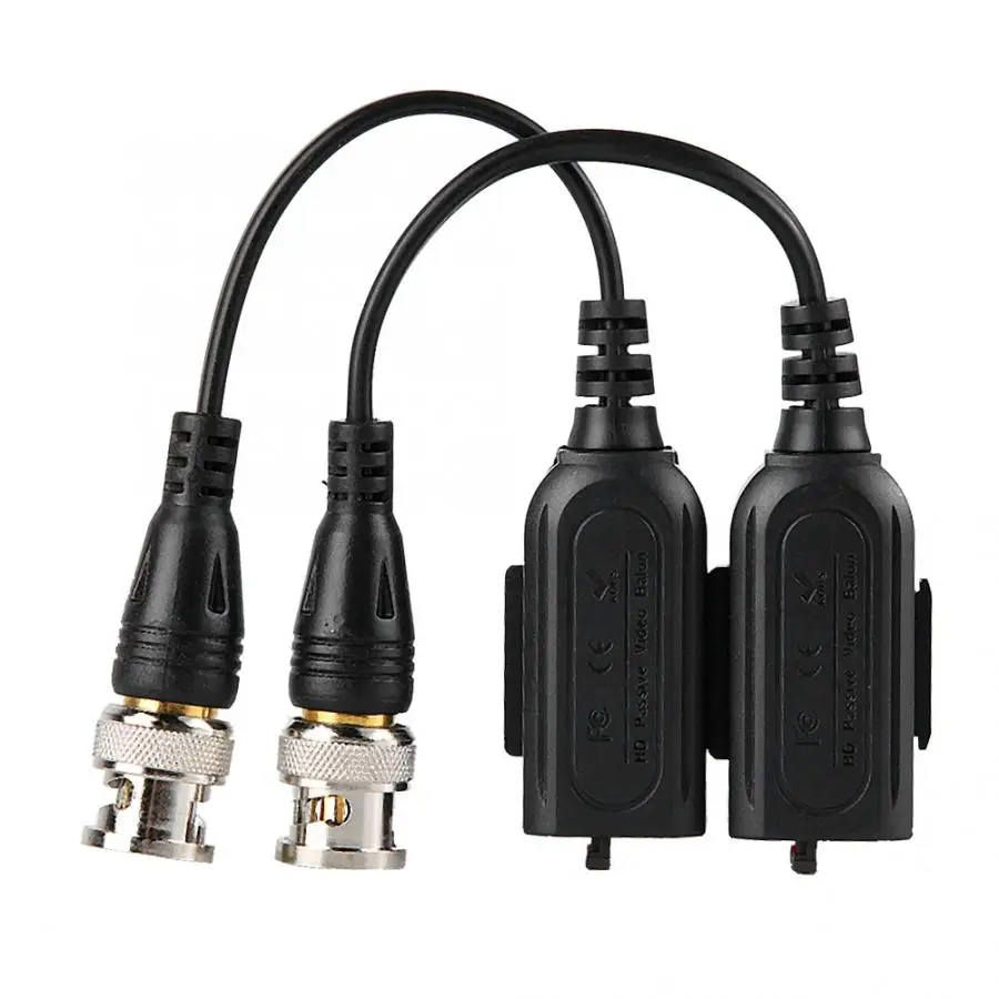 2 Pairs 8MP AHD CCTV Video Balun Twisted Pair Transmitter Connecter Video Baluns For 2MP 5MP 8MP TVI/CVI/AHD Cameras