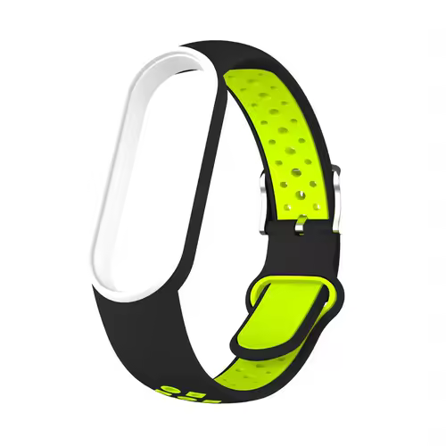 Belt For Xiaomi Mi Band 5 6 Two-color Silicone Bracelet Sport Breathable Strap For Miband 5 Miband7 Replacement Wristband - Image 3
