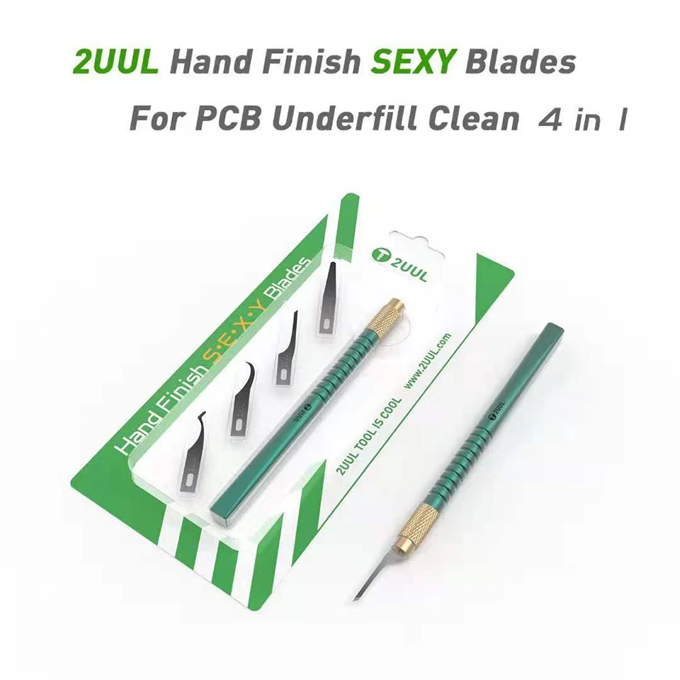 

2UUL 4 In 1 SEXY Blades Hand Finish For Pcb Underfill Clean Multifunctioal Motherboard BGA Chip Glue Cleaning Scraping Pry Knife