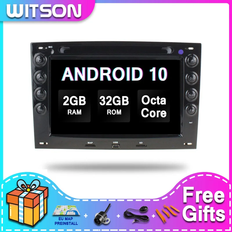 

WITSON ANDROID 10.0 car multimedia player For Renault Megane 2003-2008 4GB 64GB Touch Screen Car Radio GPS