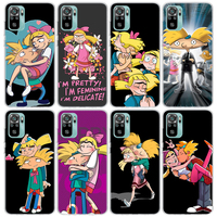 Hey Arnold Phone Case For Xiaomi Redmi Note 13 12 11 10 11E Pro Plus 12S 11S 11T 10S 9 9S 8 8T 7 Soft TPU Back Cover Case For Xi