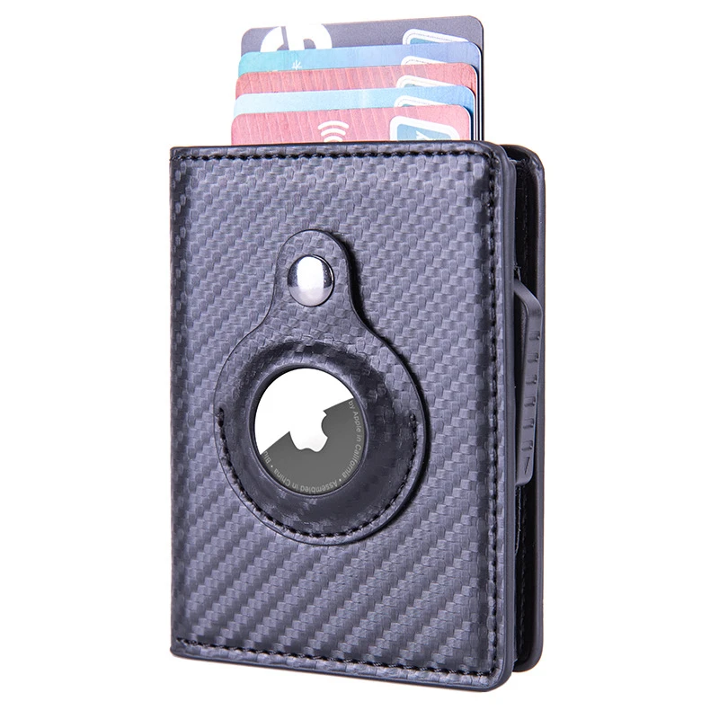 2022 Rfid Airtag Wallet Money Bag Leather Card Holder Small Men Women Wallets Purse Air Tags Bag For Apple AirTags Tracker Case