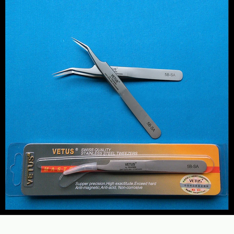 VETUS 5A-SA 5B-SA 6A-SA 7-SA Tweezers Stainless Steel hyperfine high precision tweezer