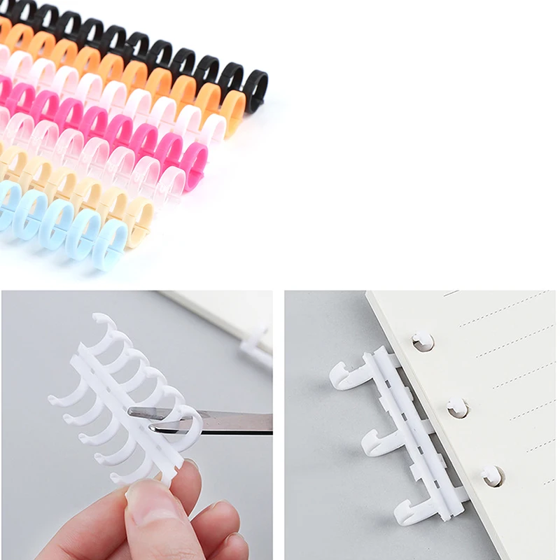 Loose-leaf Plastic Binding Ring Spring Spiral Rings For 30 Holes A4 A5 A6 Paper Notebook Stationery Office Supplies