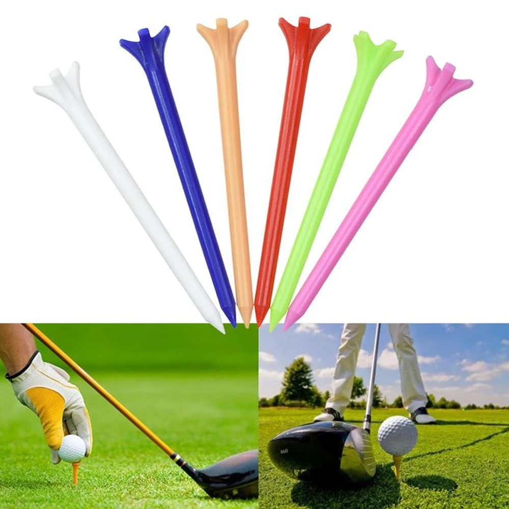 50 Buah/Set PE Plastik Golf Pelatihan Tee Pemegang Klub Berkendara Rentang Memukul Pelatih Bola Kuku Aksesori Golfer