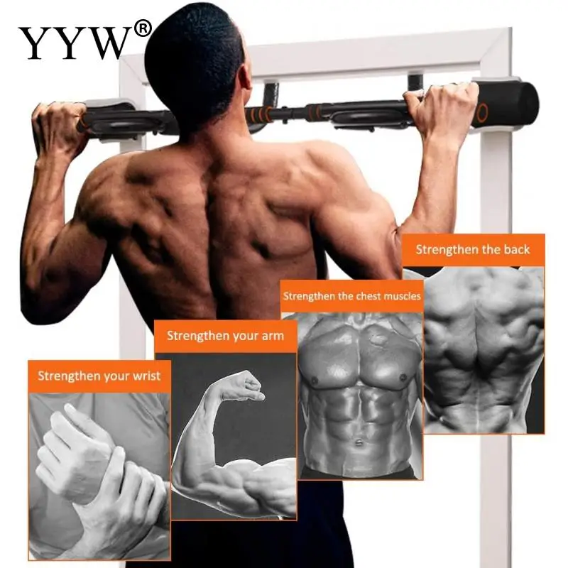 YYW Door Horizontal Bars Steel Home Gym Multi Workout Push Up Pull Up Training Bar Sport Fitness Sit-ups Equipments Heavy Duty