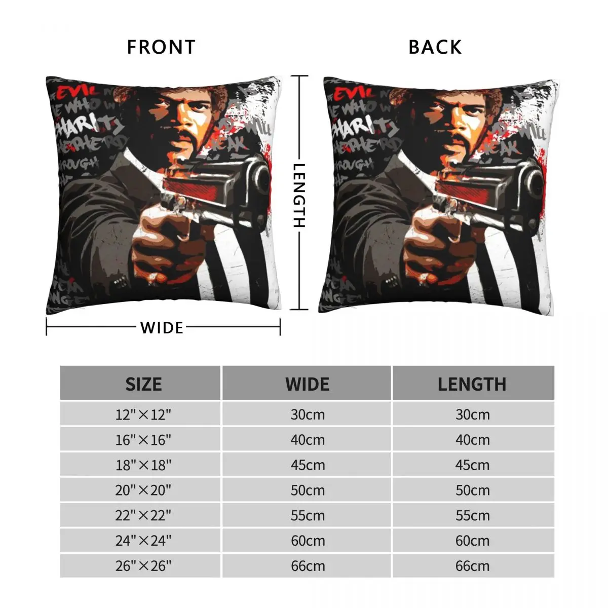 Jules Winnfield Pulp Fiction Pillowcase Polyester Linen Velvet Creative Zip Decor Throw Pillow Case Room Cushion Cover 18