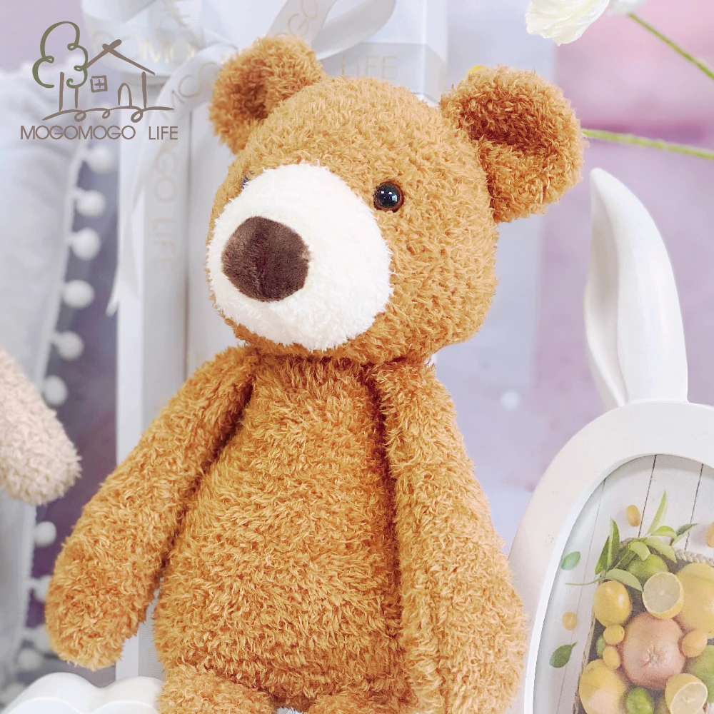 Luxury Handmade 35cm Brown Bear Plush Toys Birthday Children's Day Gift  Baby Nursey Snuggle Soft Doll Lovely Plush