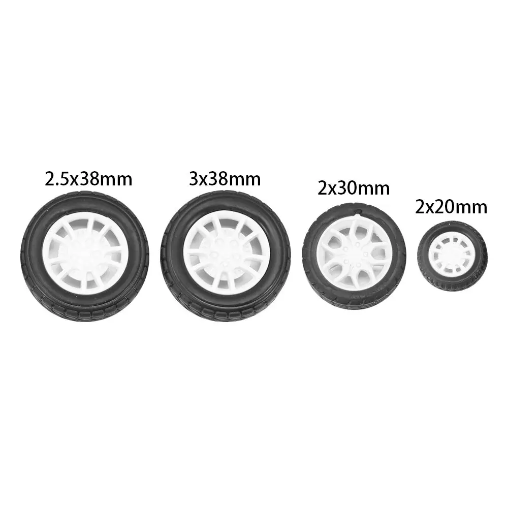 4 Pcs Tires Upgrade Wheel Rim Wheel Hubs Rubber Tires RC Car Spare Robot High Quality DIY Children Gift Toys Parts Accessories