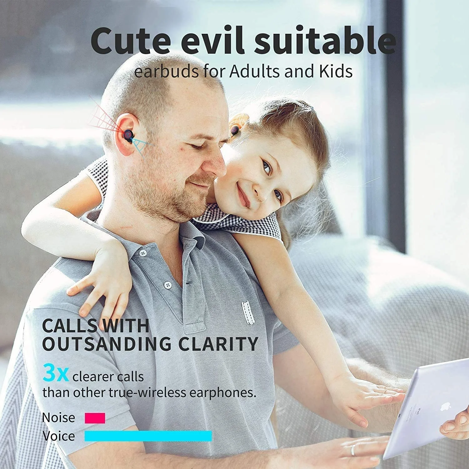 น่ารักการ์ตูนหูฟังไร้สายบลูทูธ5.0หูฟัง Touch Control หูฟัง Mic สำหรับเด็กผู้ใหญ่ของขวัญฮาโลวีน