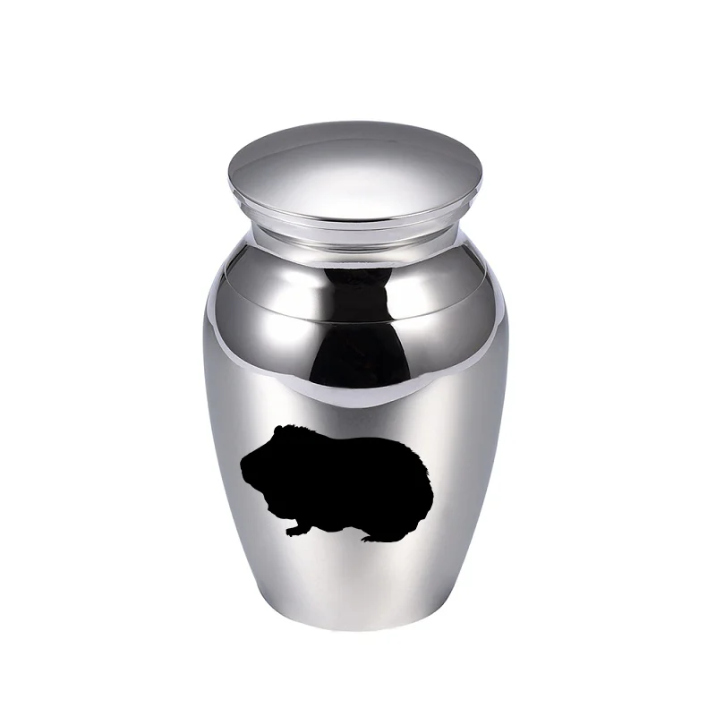 IJU028 Waterproof Royal Blue Stainless Steel Urns Pet Human Memorial Ashes Keepsake Cremation Urns+Display Box