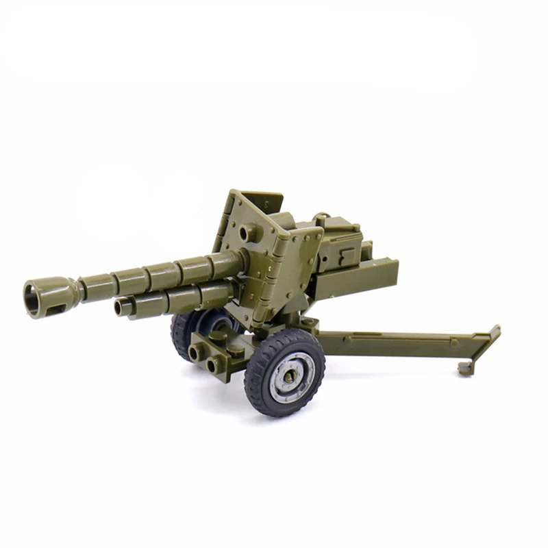 Military DIY Model Cannon Howitzer Interested Educational Building Blocks Birthday Present Compatible Suitable for Kids Military