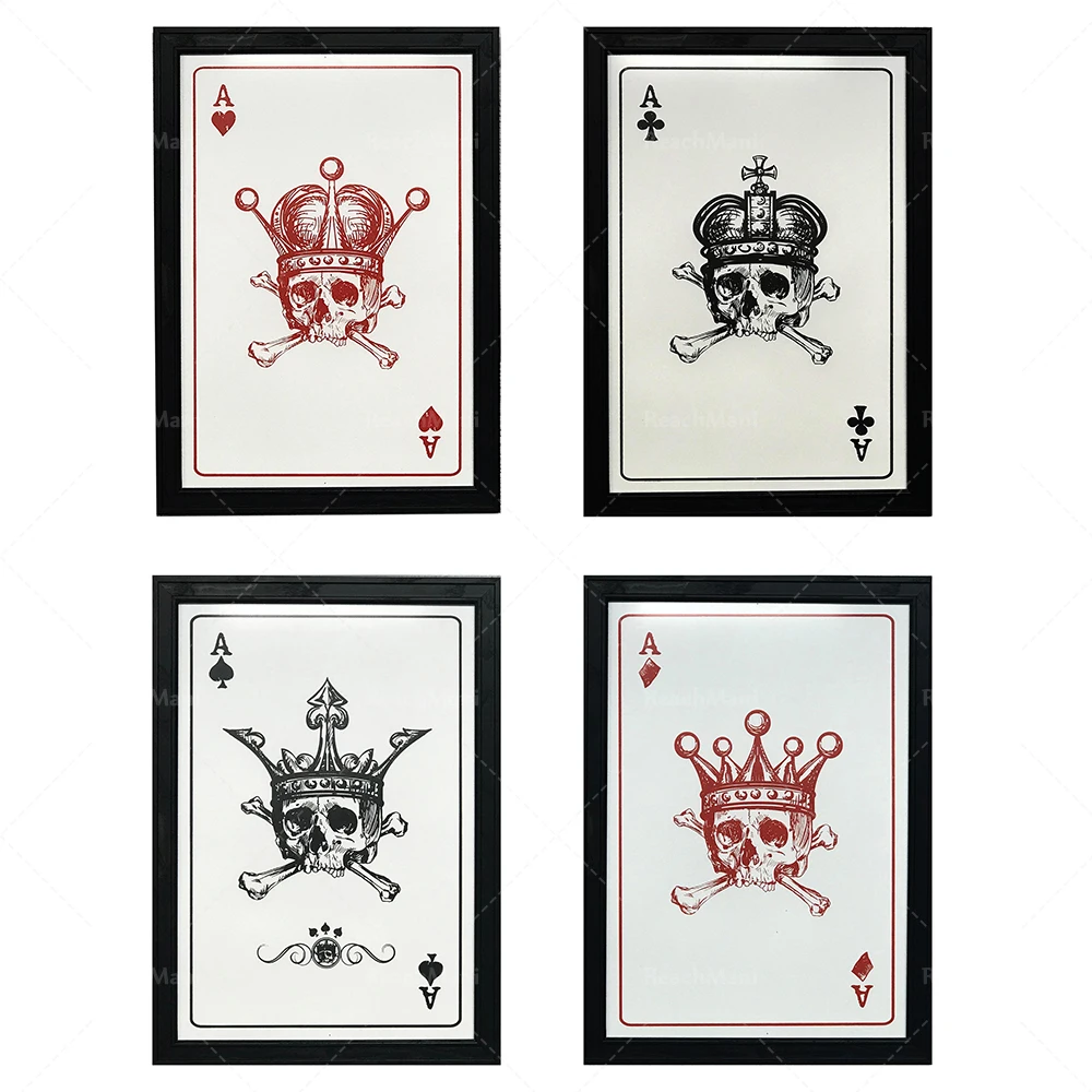 

Playing Card Posters and Prints Playing Cards Abstract Canvas Painting Wall Artist Home Decor Painting