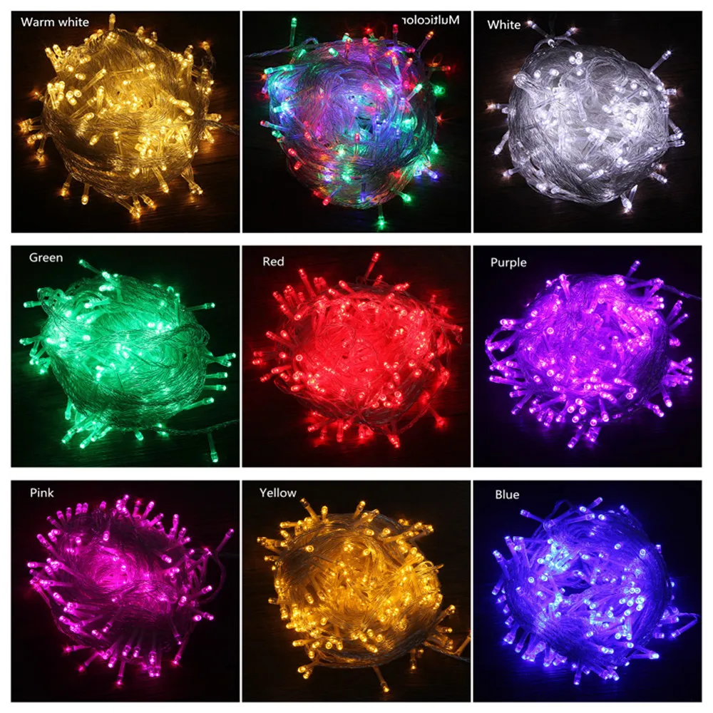 50M/400 100M/600 LED Fairy LED String Light Outdoor Waterproof AC220V Holiday String Garland For Xmas Christmas Wedding Party