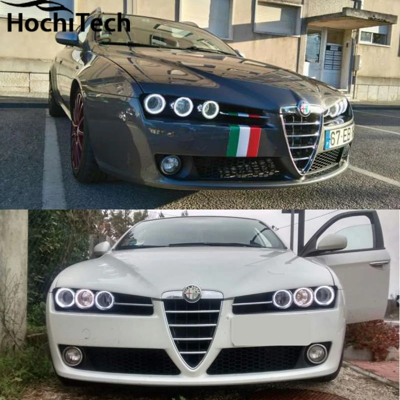 

For Alfa Rome 159 2004-2011 LED perimeter headlight rings halo Multi-color RGB angel demon eyes