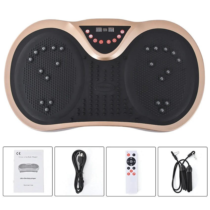 Ultra-thin Exercise Fitness Slim Vibration Machine Trainer Plate Platform Body Shaper Remote Control Fat Burning Shaking Machine