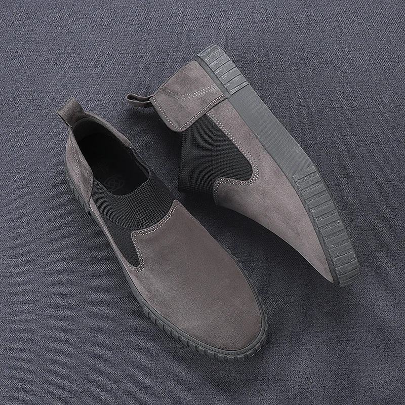 Fashionable New Low Top Vulcanized Shoes Men's Flannel Antiskid Lazy Shoes Designer Casual Shoes Spring and Autumn Simple Flat S