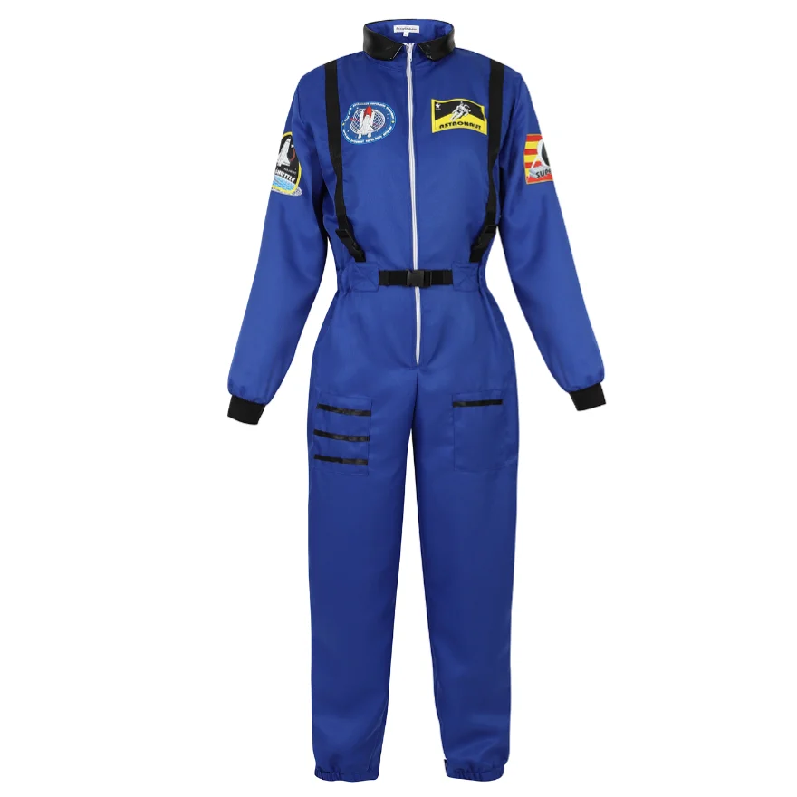 Adulto astronauta traje feminino homem espaço astronauta traje cosplay zíper macacão família spacesuit trajes carnaval