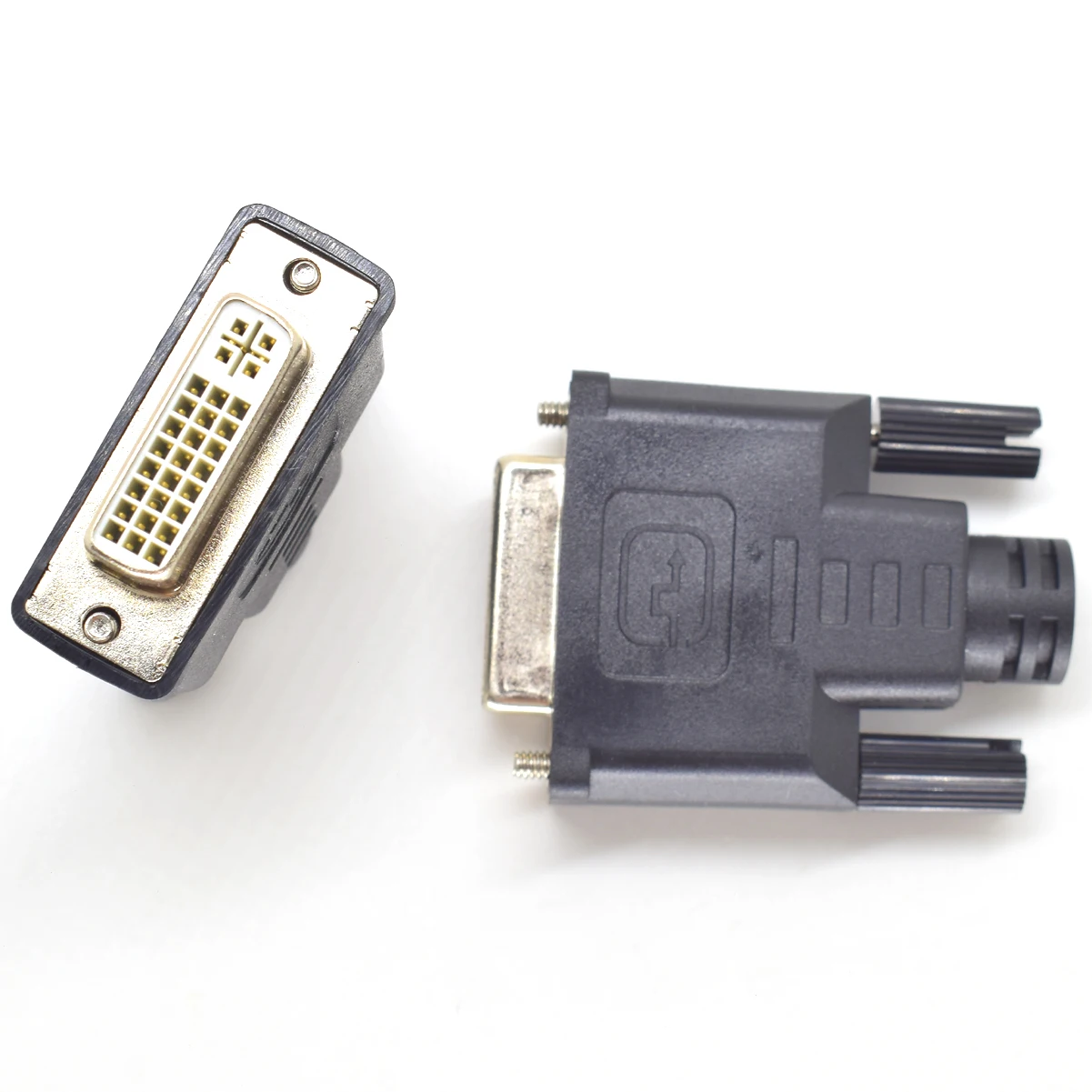 1pc dvi 24 + 5 ( 24 + 1) fêmea DVI-D 24 + 5 pinos fêmea solda tipo adaptador conector preto