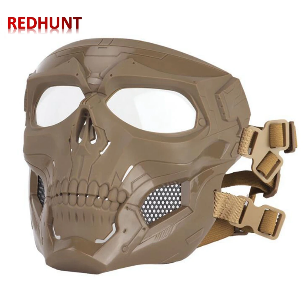 Airsoft Paintball Skull Skeleton Mask Tactical Full Face Mask with Eye Protection Helmet Mask FOR Paintball Game