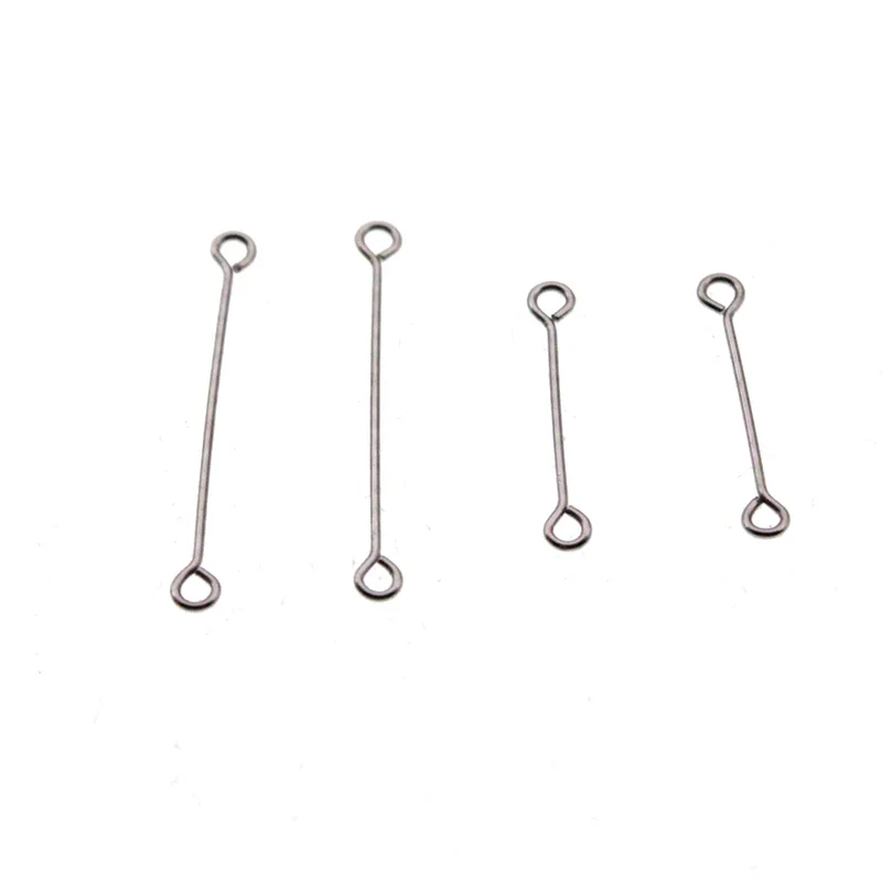 100pc Double Holes Stainless Steel Heads Eye Pins Connecto For Jewelry Making DIY Earring Bracelet Necklace Findings Accessories