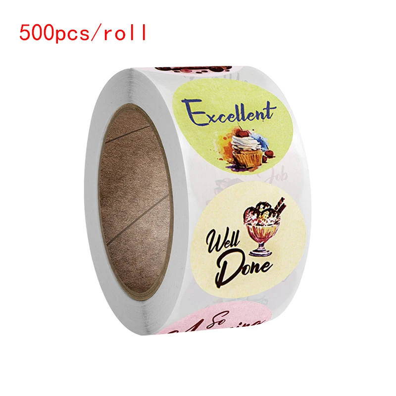 8 types Reward Roll Stickers For Kids Excellent So Sweet Amazing Well Done Stickers Encouragement Roll Stickers Gift Packing