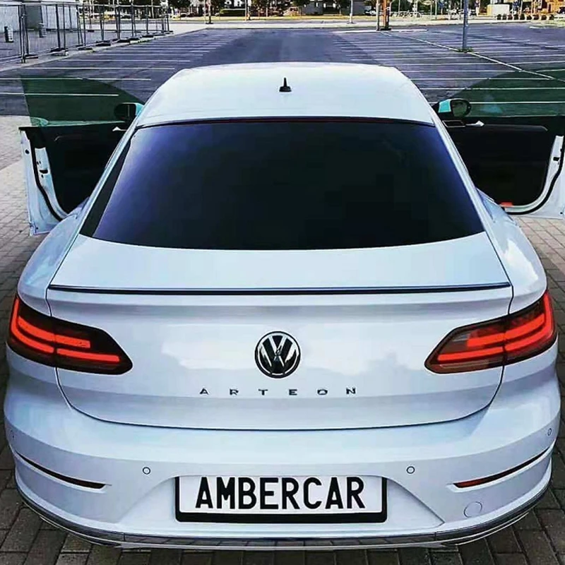 For Volkswagen Arteon CC Spoiler High Quality ABS Material Car Rear Wing Primer Color Spoiler For Volkswagen CC Spoiler 2019