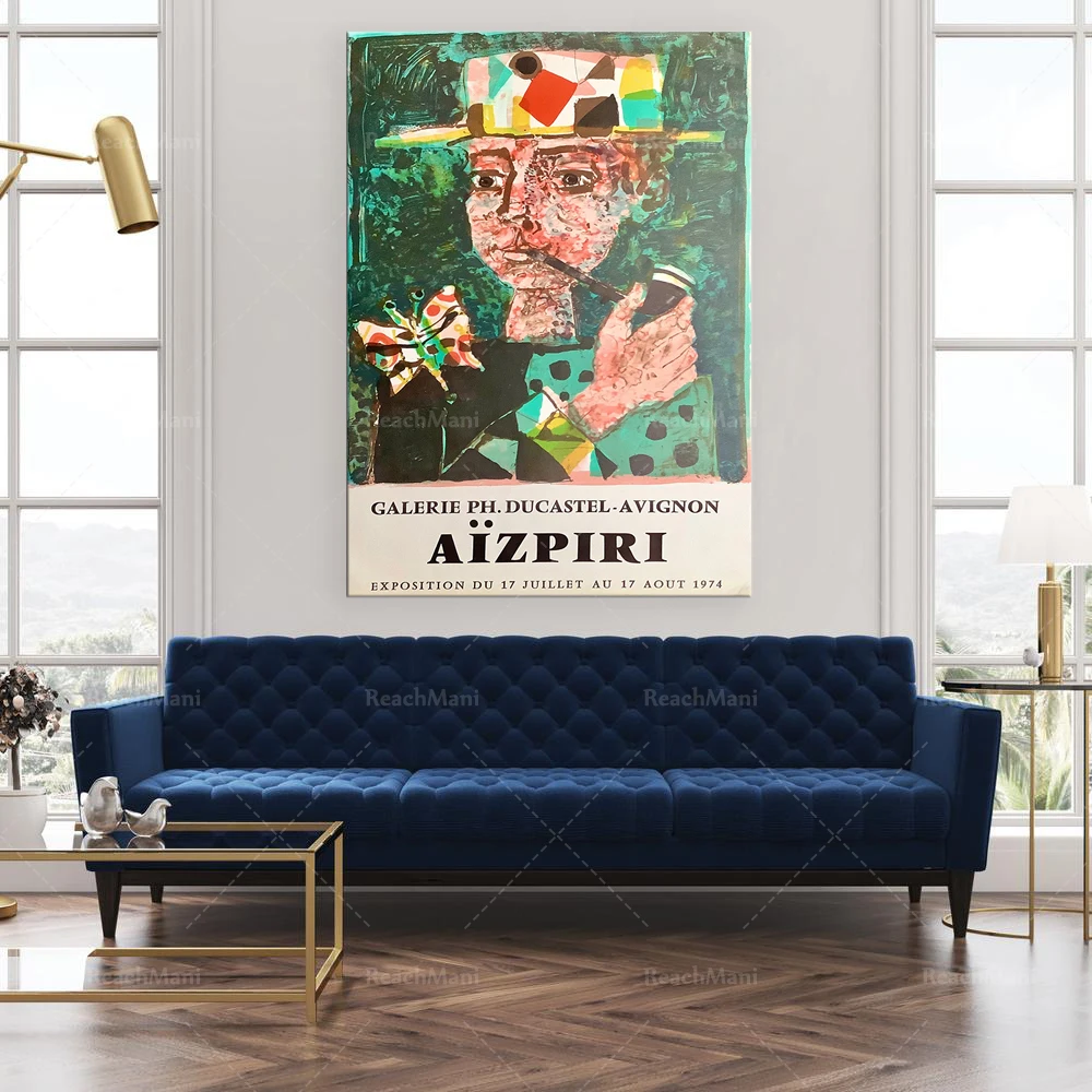 Original French art exhibition poster | AÏZPIRI, Paul, Galerie PH. DUCASTEL, Avignon, 1974