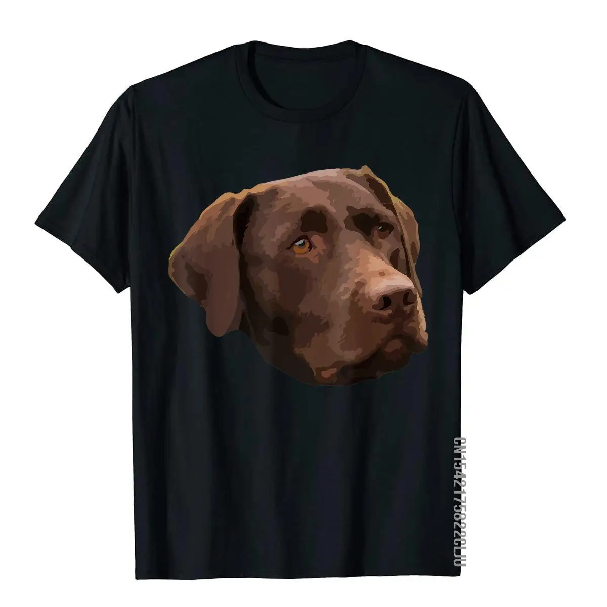 Funny Chocolate Lab T-Shirt Labrador Retriever Dog Head Company Gothic T Shirt Cotton Men Tops Tees Summer