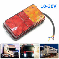 2pcs 12V 6W 10 LED Truck Car Trailer Rear Tail Light  red yellow Stop Indicator Lamp Taillight Turn Signal side Lamp General