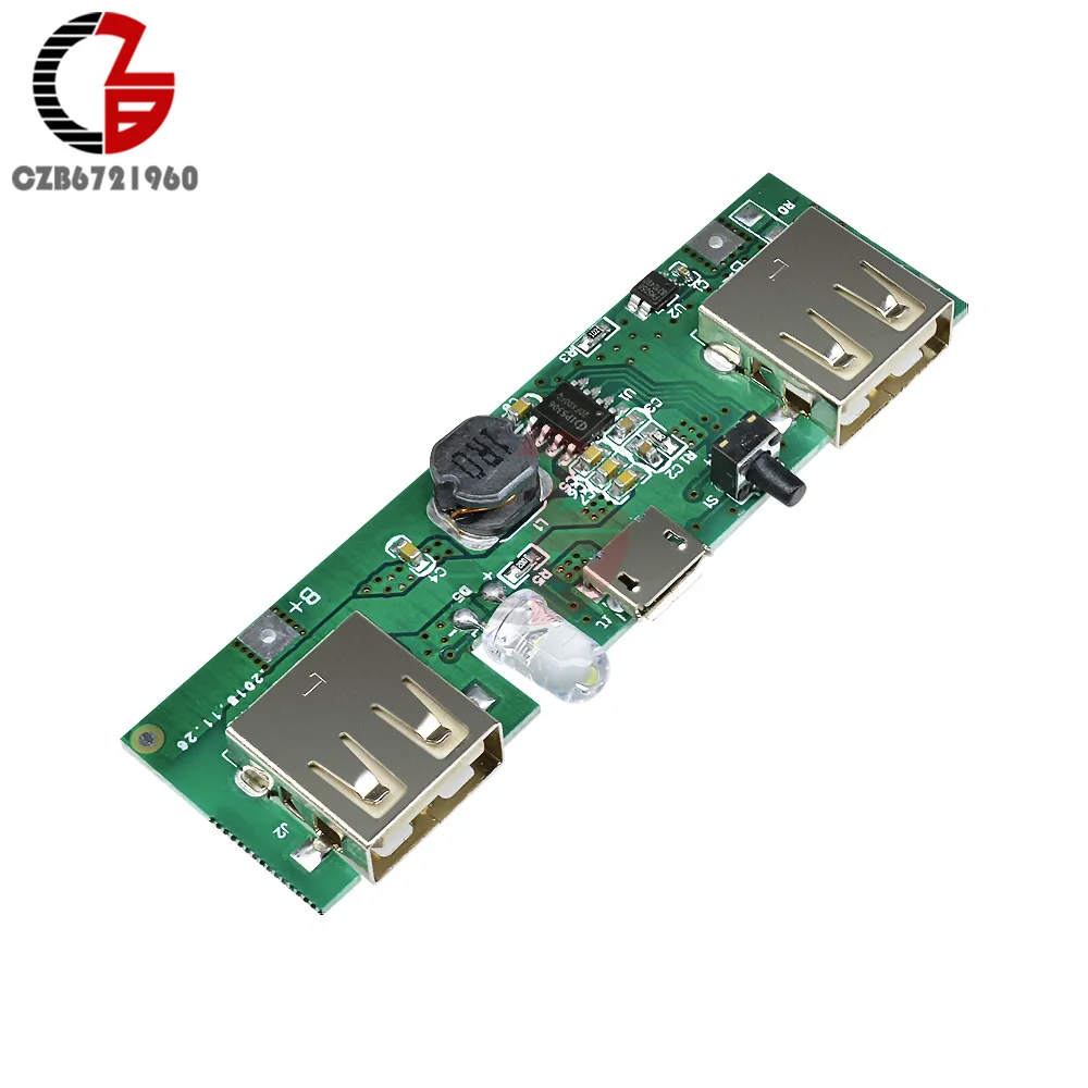 Micro USB 5V 1A 2A 18650 Lithium Battery Charging Board 2 USB Output Li-ion Lipo Battery Protection for Mobile Power Bank DIY