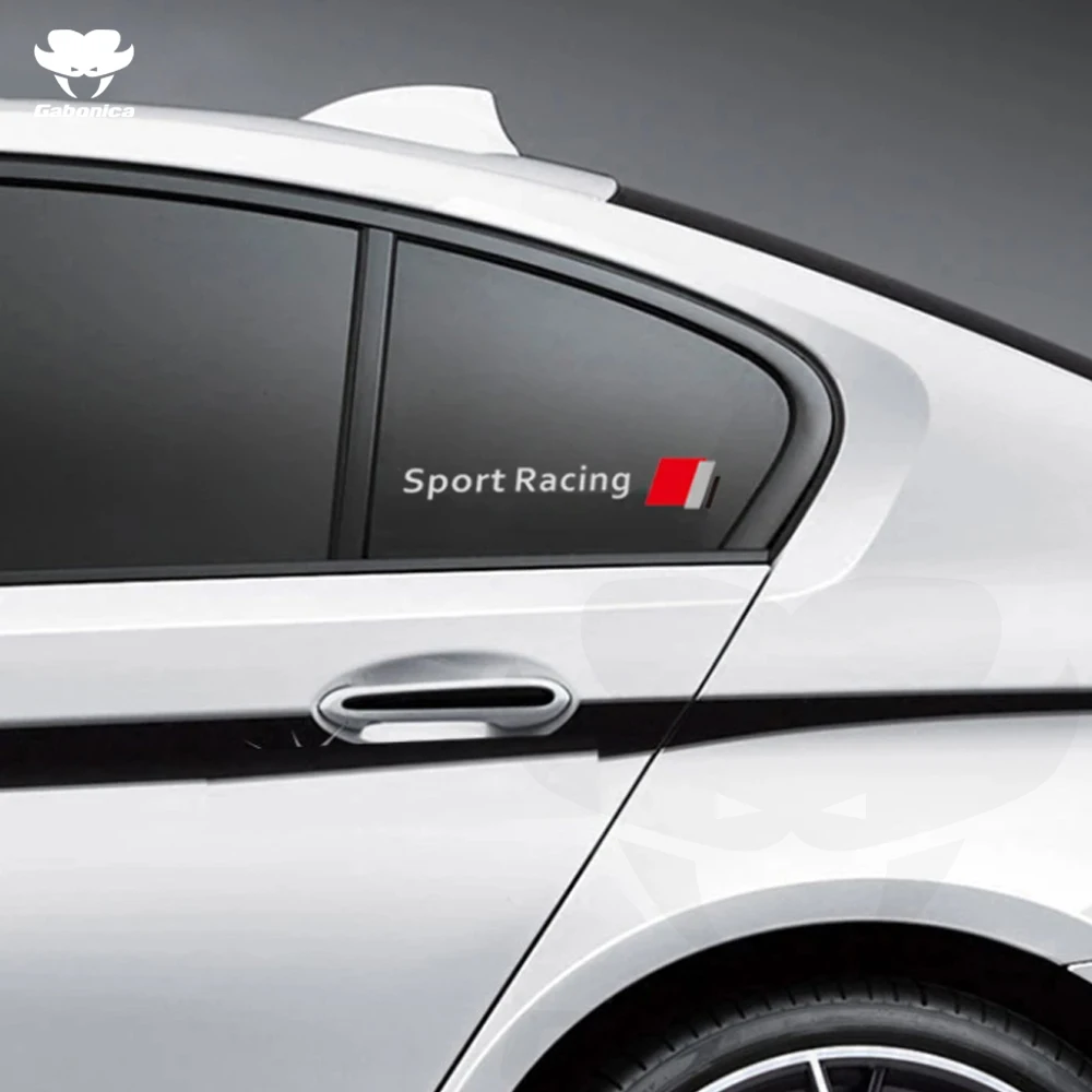 2Pcs Sport Racing Car windows decals sticker for Audi A1 A3 A4 A5 A6 A7 A8 TT Q3 Q5 Q7 Q8 S3 S4 S6 S8 C6 C5 C7 B5 B6 B7 B8 B9 8P