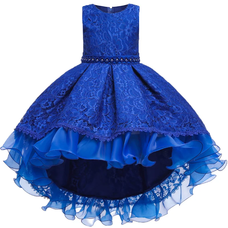 Dziewczynek koronka księżniczki kwiat ślubna impreza świąteczna Tutu sukienka dzieci dzieci eleganckie Vestidos dla 4-15 lat odzież dla nastolatków