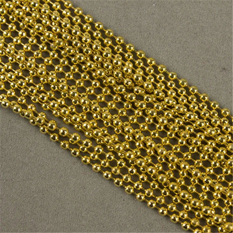 10 meter 1,2 1,5 2 mm Metall Ball Perle Ketten Groß Kettingen Halskette Kette Für Schmuck Machen DIY Armband Halsketten großhandel – Detail 12