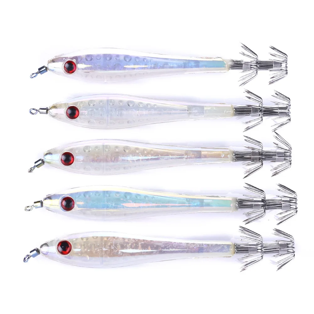 1Pcs 9.5cm/6g Wobbler Fishing Lure with Squid Hook Crankbait Jigging Octopus Cuttlefish Shrimp Hard Artificial Bait Bass Tackle