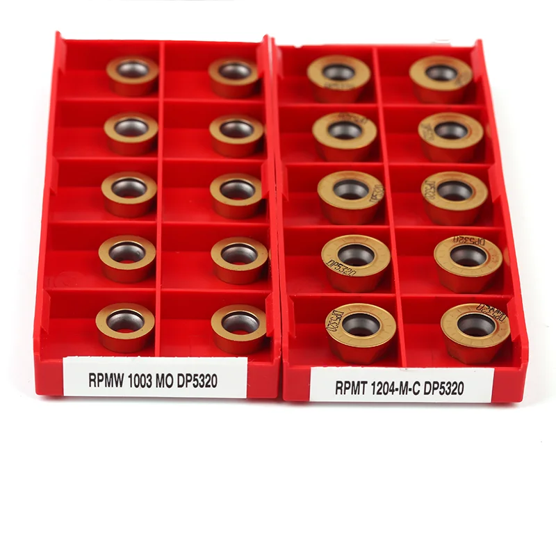 10 Buah Alat Pemotong Putar Logam Pisau RPMW1003 RPMT1204 DP5320 DP5420 Asli CNC Bubut Sisipan RPMW RPMT