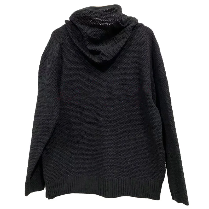 Autumn Winter Mens Sweaters 2021 New Casual Zipper Cardigan Sweater Men Full Sleeve Hooded Knitted Sweater Solid Knitwear Coat