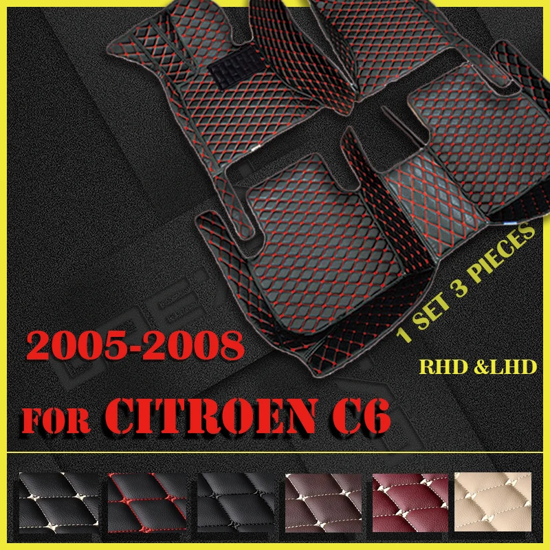 

Car floor mats for Citroen C6 2005 2006 2007 2008 Custom auto foot Pads automobile carpet cover