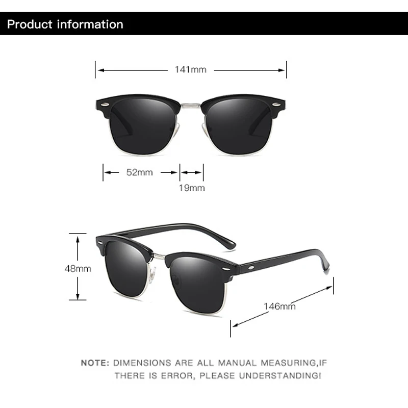 RUOBO-Gafas De Sol polarizadas clásicas para hombre y mujer, lentes De Sol con superficie De espejo De conducción, diseño De marca, UV400